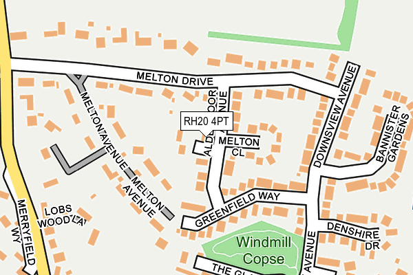 RH20 4PT map - OS OpenMap – Local (Ordnance Survey)