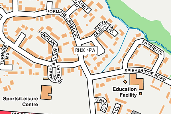 RH20 4PW map - OS OpenMap – Local (Ordnance Survey)