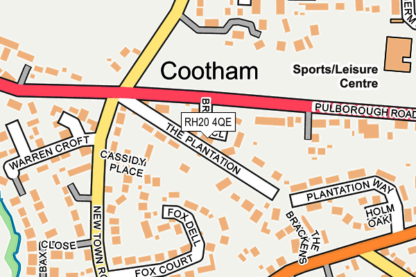 RH20 4QE map - OS OpenMap – Local (Ordnance Survey)