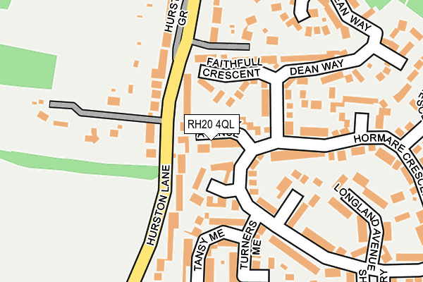RH20 4QL map - OS OpenMap – Local (Ordnance Survey)