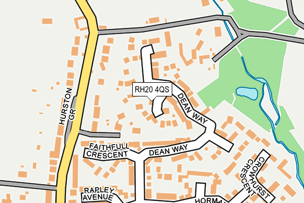 RH20 4QS map - OS OpenMap – Local (Ordnance Survey)