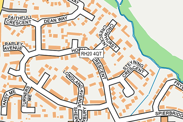 RH20 4QT map - OS OpenMap – Local (Ordnance Survey)