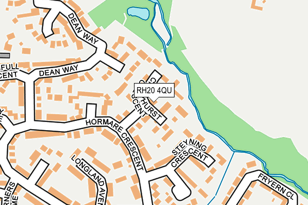 RH20 4QU map - OS OpenMap – Local (Ordnance Survey)