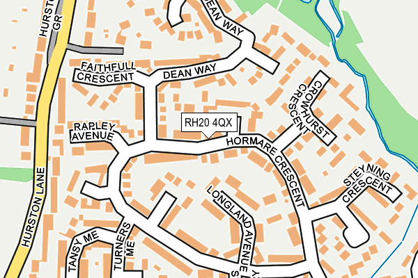 RH20 4QX map - OS OpenMap – Local (Ordnance Survey)