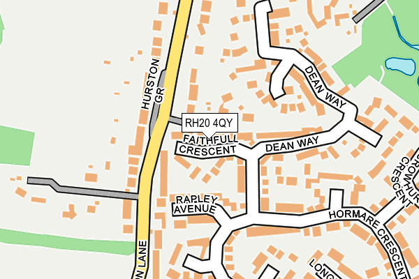 RH20 4QY map - OS OpenMap – Local (Ordnance Survey)