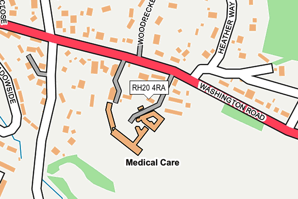 RH20 4RA map - OS OpenMap – Local (Ordnance Survey)