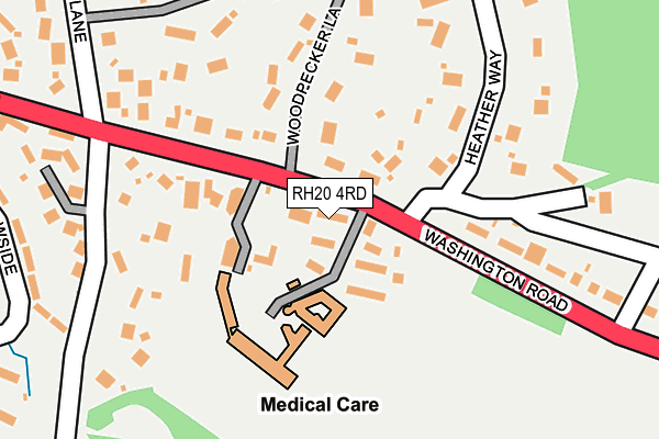 RH20 4RD map - OS OpenMap – Local (Ordnance Survey)