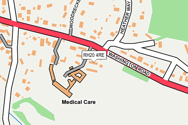 RH20 4RE map - OS OpenMap – Local (Ordnance Survey)