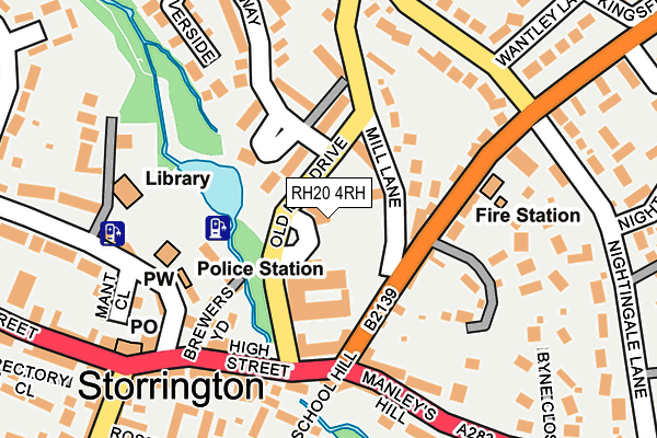 RH20 4RH map - OS OpenMap – Local (Ordnance Survey)