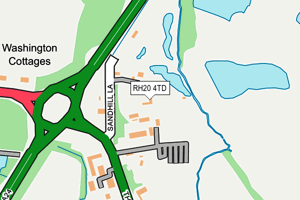 RH20 4TD map - OS OpenMap – Local (Ordnance Survey)