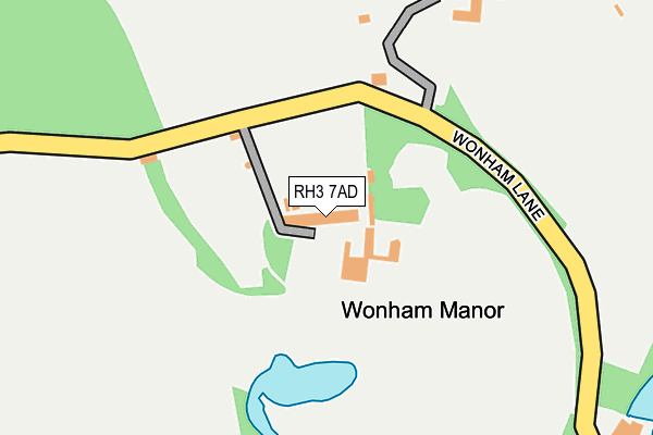 RH3 7AD map - OS OpenMap – Local (Ordnance Survey)