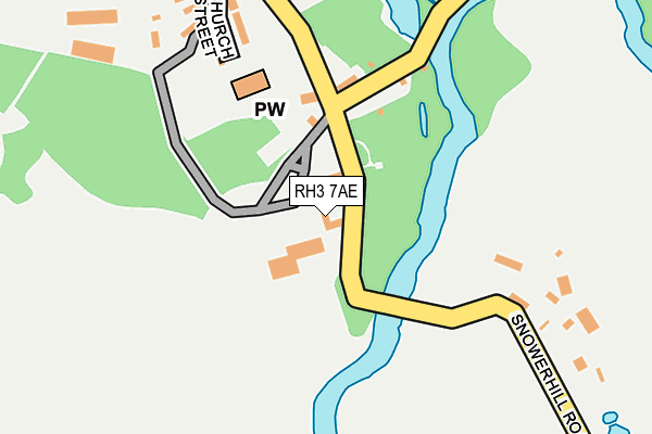 RH3 7AE map - OS OpenMap – Local (Ordnance Survey)