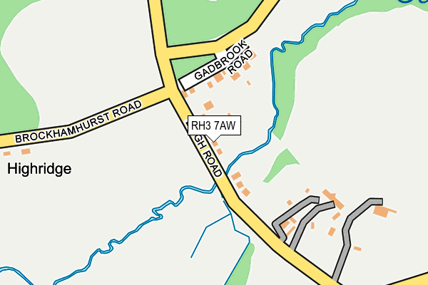 RH3 7AW map - OS OpenMap – Local (Ordnance Survey)