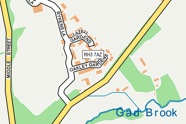 RH3 7AZ map - OS OpenMap – Local (Ordnance Survey)