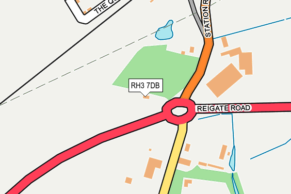 RH3 7DB map - OS OpenMap – Local (Ordnance Survey)