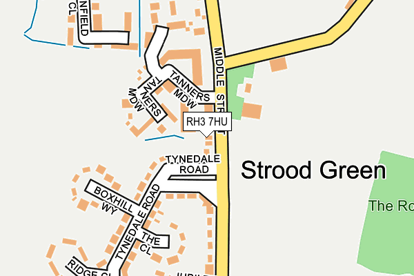 RH3 7HU map - OS OpenMap – Local (Ordnance Survey)