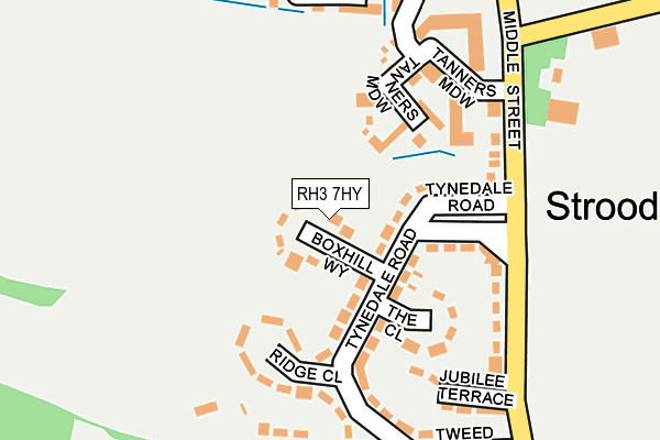 RH3 7HY map - OS OpenMap – Local (Ordnance Survey)