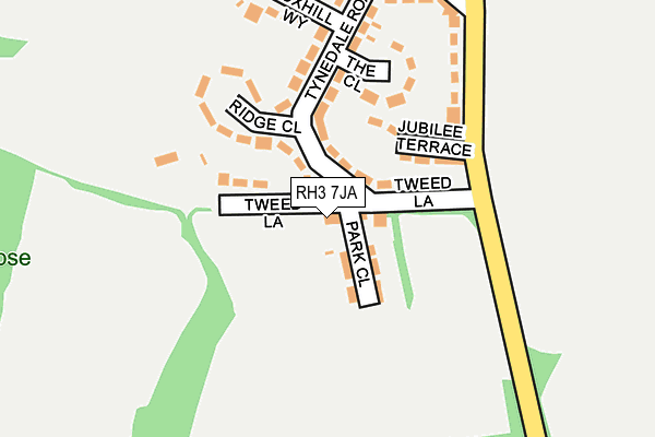 RH3 7JA map - OS OpenMap – Local (Ordnance Survey)