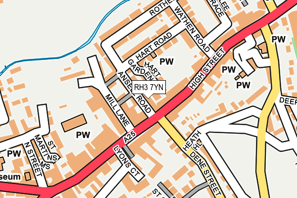 RH3 7YN map - OS OpenMap – Local (Ordnance Survey)