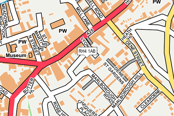 RH4 1AB map - OS OpenMap – Local (Ordnance Survey)