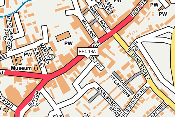 RH4 1BA map - OS OpenMap – Local (Ordnance Survey)