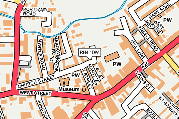 RH4 1DW map - OS OpenMap – Local (Ordnance Survey)