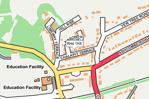RH4 1HX map - OS OpenMap – Local (Ordnance Survey)