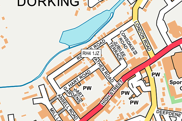RH4 1JZ map - OS OpenMap – Local (Ordnance Survey)