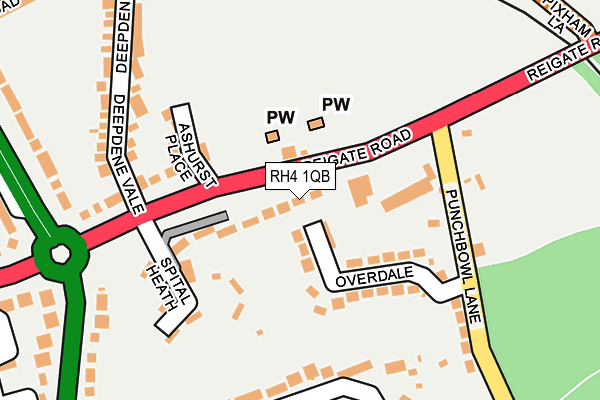 RH4 1QB map - OS OpenMap – Local (Ordnance Survey)