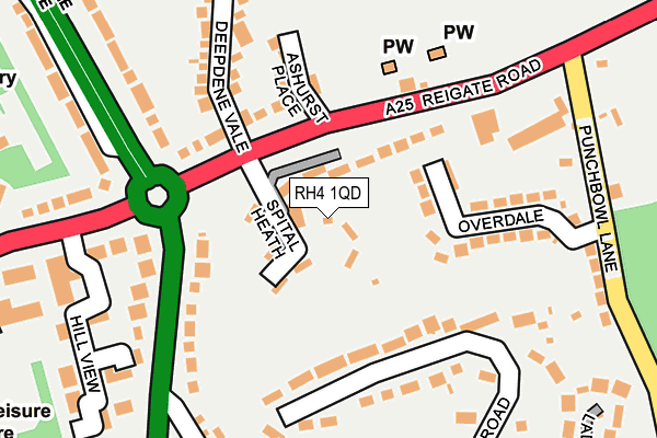 RH4 1QD map - OS OpenMap – Local (Ordnance Survey)