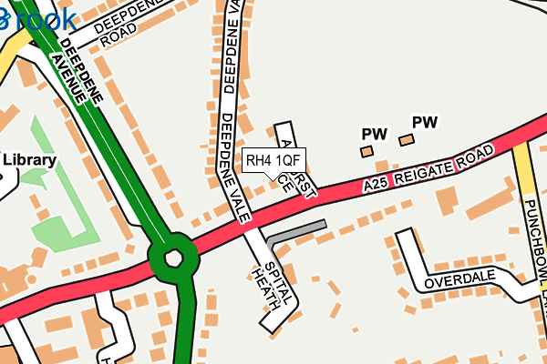 RH4 1QF map - OS OpenMap – Local (Ordnance Survey)
