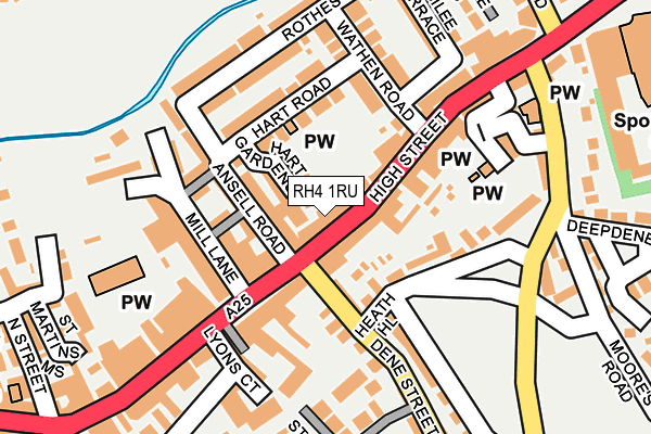 RH4 1RU map - OS OpenMap – Local (Ordnance Survey)
