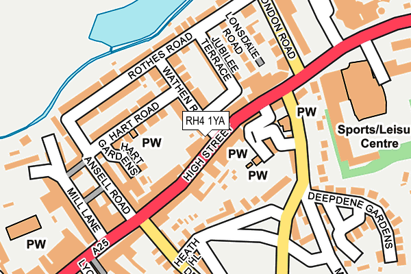 RH4 1YA map - OS OpenMap – Local (Ordnance Survey)