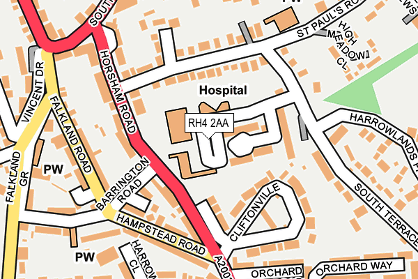 RH4 2AA map - OS OpenMap – Local (Ordnance Survey)
