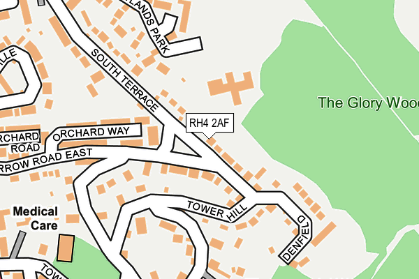 RH4 2AF map - OS OpenMap – Local (Ordnance Survey)