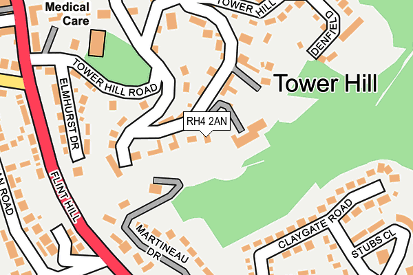 RH4 2AN map - OS OpenMap – Local (Ordnance Survey)