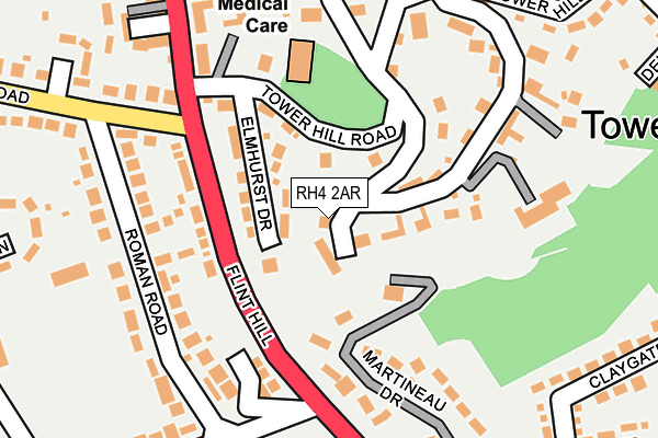 RH4 2AR map - OS OpenMap – Local (Ordnance Survey)