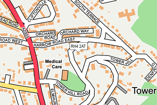 RH4 2AT map - OS OpenMap – Local (Ordnance Survey)