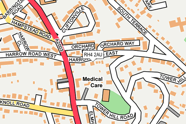 RH4 2AU map - OS OpenMap – Local (Ordnance Survey)