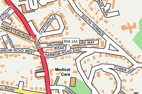 RH4 2AX map - OS OpenMap – Local (Ordnance Survey)