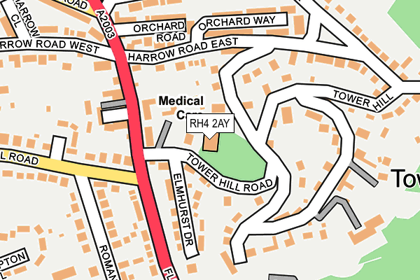 RH4 2AY map - OS OpenMap – Local (Ordnance Survey)