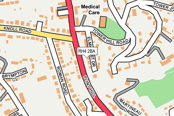 RH4 2BA map - OS OpenMap – Local (Ordnance Survey)