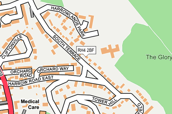 RH4 2BF map - OS OpenMap – Local (Ordnance Survey)