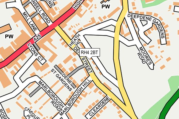 RH4 2BT map - OS OpenMap – Local (Ordnance Survey)