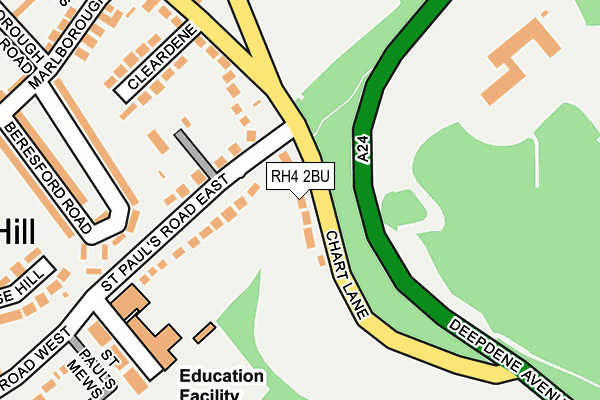 RH4 2BU map - OS OpenMap – Local (Ordnance Survey)