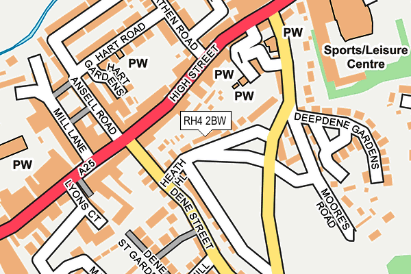 RH4 2BW map - OS OpenMap – Local (Ordnance Survey)