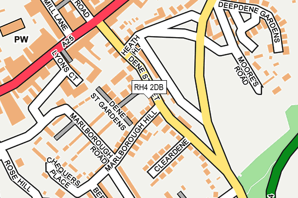 RH4 2DB map - OS OpenMap – Local (Ordnance Survey)