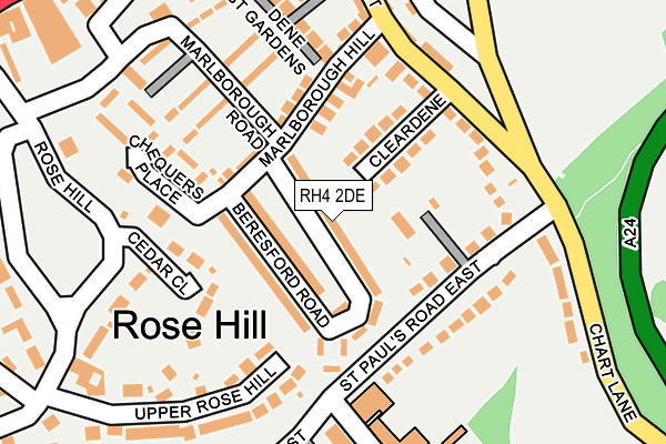 RH4 2DE map - OS OpenMap – Local (Ordnance Survey)