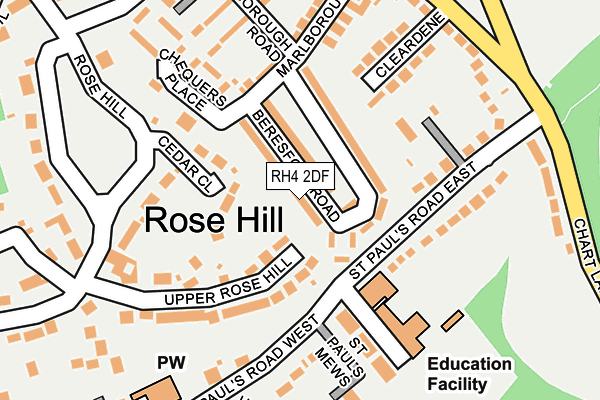 RH4 2DF map - OS OpenMap – Local (Ordnance Survey)