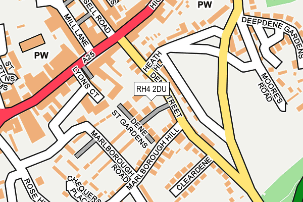 RH4 2DU map - OS OpenMap – Local (Ordnance Survey)